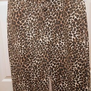 Cato Leopard Print Midi Skirt
